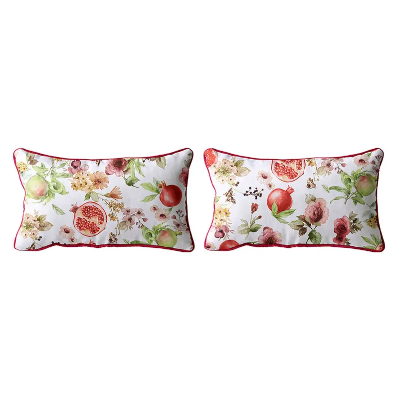 Set de 2 fundas de cojin decorativo 100% algodónMINGRANA 30x50 cm Rojo - Textil