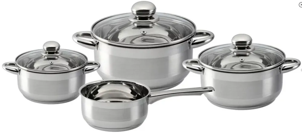 Bateria de cocina ACERO INOXIDABLE 7 piezas
