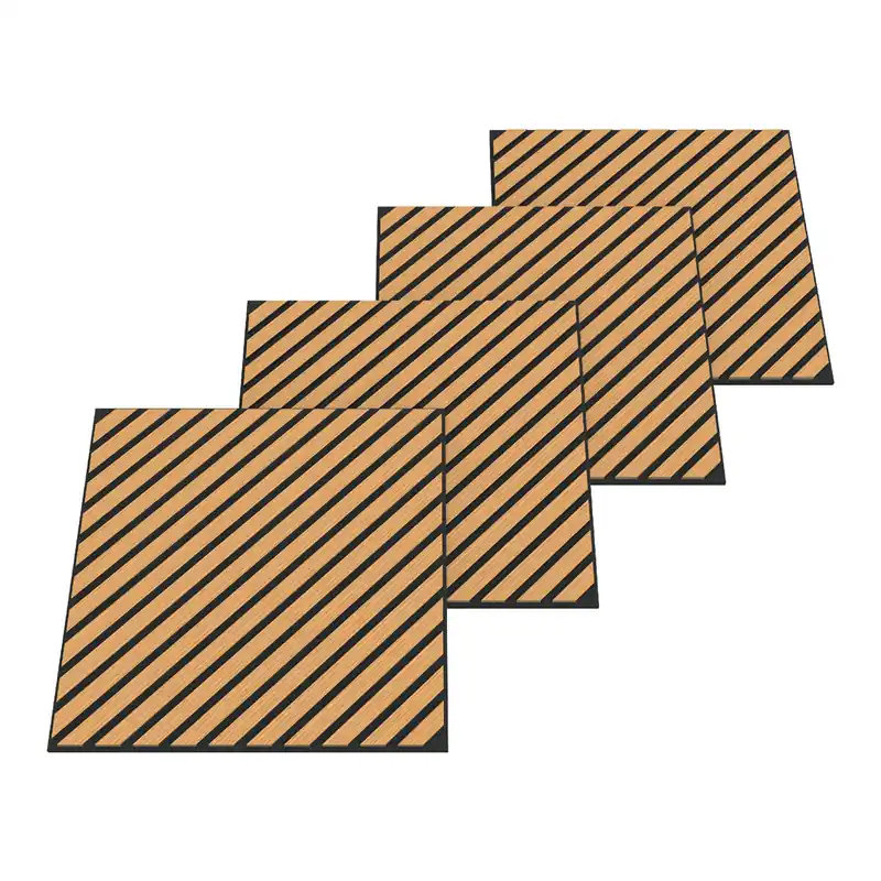 Set de 8 paneles acústicos Vang 3D 2,88 m² lamas diagonales - Roble oscuro [NEU.HOLZ]