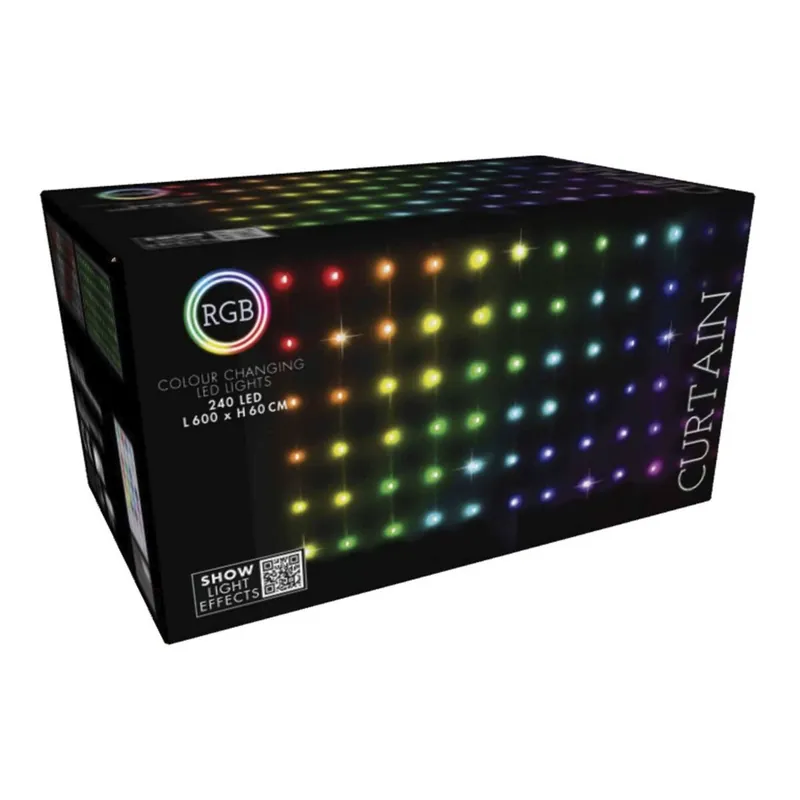 Well Home Conjunto de Luces de cortina con 240 Luces LED RGB con control remoto de 40 Cuerdas - Decoración