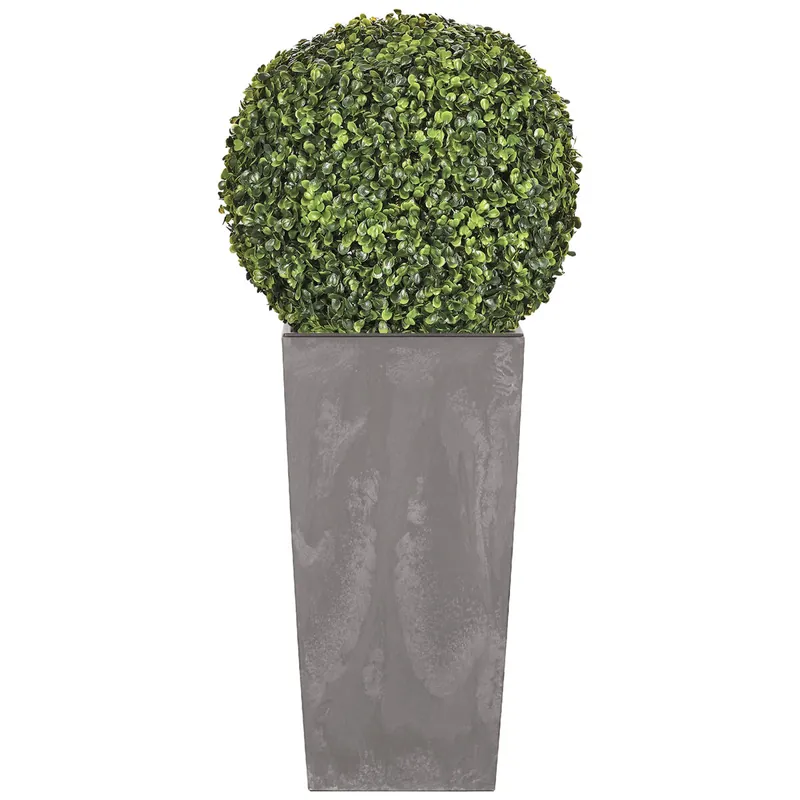 Set De Maceta Alta 35 L Prosperplast Urbi Square Effect De Plástico Con Depósito En Color Gris Claro, 55 (Alto) X 29,5 (Ancho) X 29,5 (Profundo) Cms + - Decoración