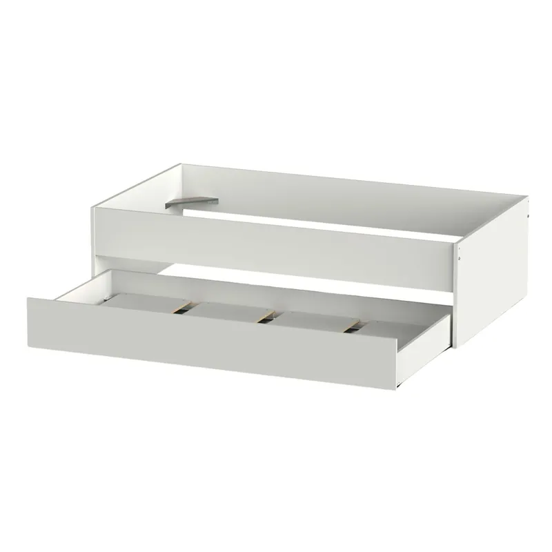 Pack Muebles Dormitorio Juvenil Tibet Estilo Contemporáneo en Color Blanco Mate (Cama + Armario + Cómoda) - Descanso