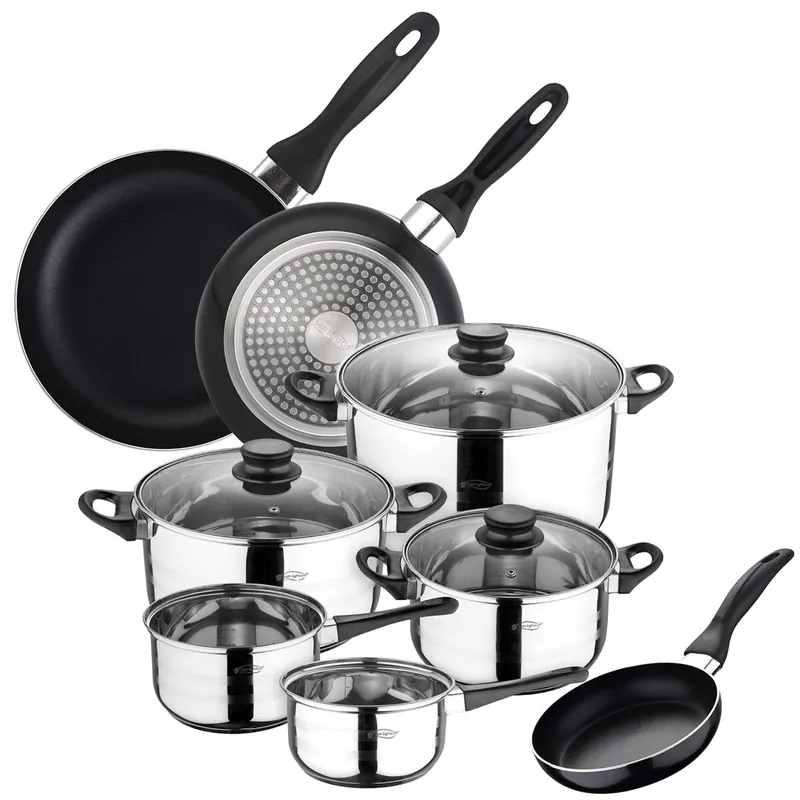 Set San Ignacio: Juego de tres sartenes + Batería de cocina 8 piezas