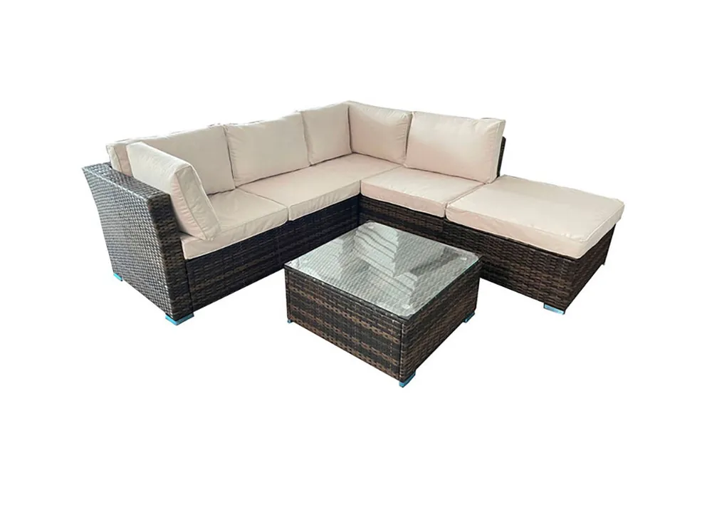 Set rinconera MARSELLA con mesa y puff - Jardín