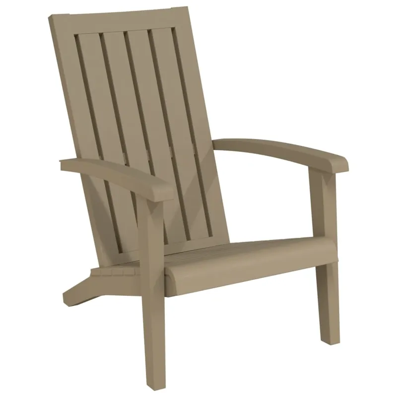 vidaXL Silla de jardín Adirondack polipropileno negro