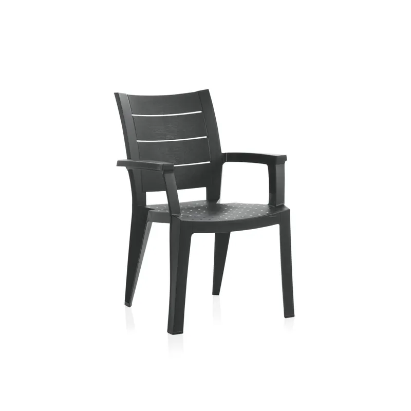 Silla de jardín LEGNO antracita
