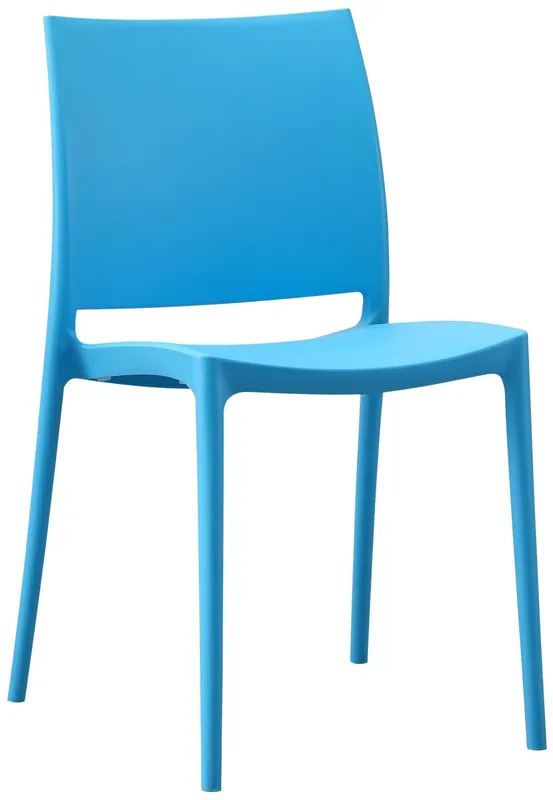 Silla de jardin Meton Plástico Azul 49X42X81 cm - Jardín