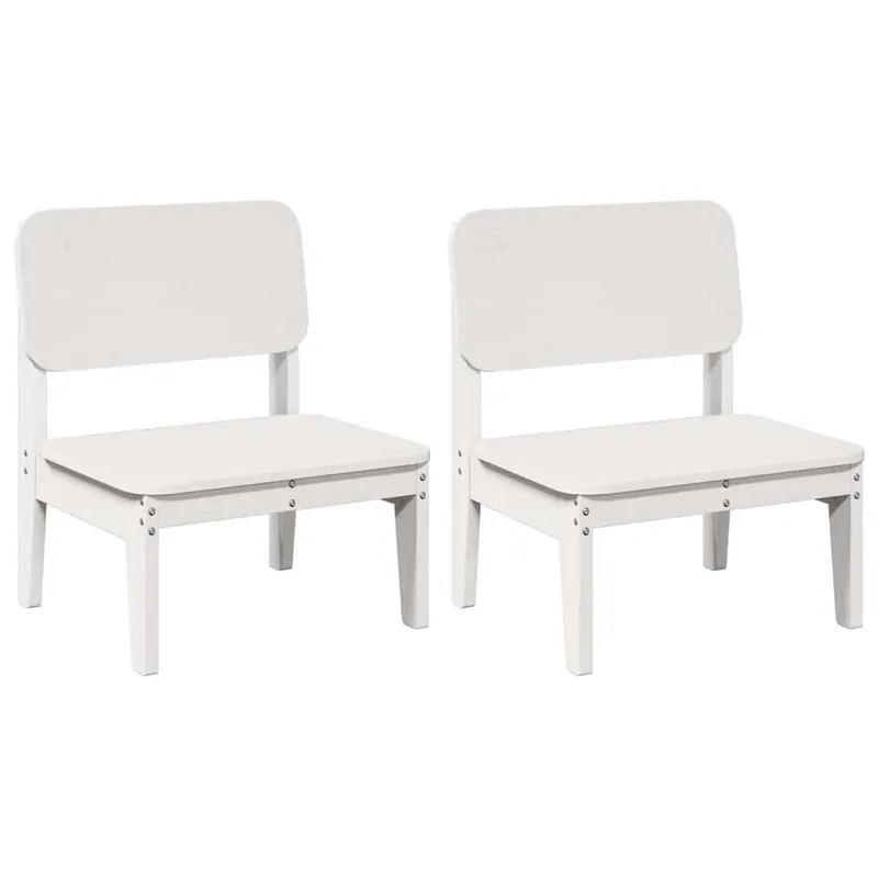 vidaXL Sillas de jardín 2 uds madera maciza pino 60x52,5x72 cm