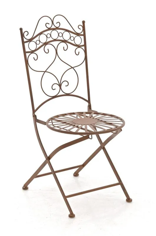 Silla de Jardín Plegable Indra Metal Blanco 50X40X92 cm