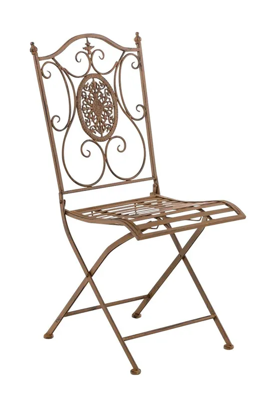 Silla De Jardín Plegable Sibell Metal Crema antiguo 49X42X91.5 cm