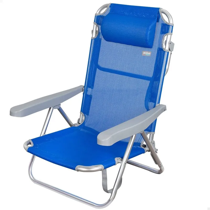 Silla de playa 5 posiciones con cabezal Aktive - Jardín