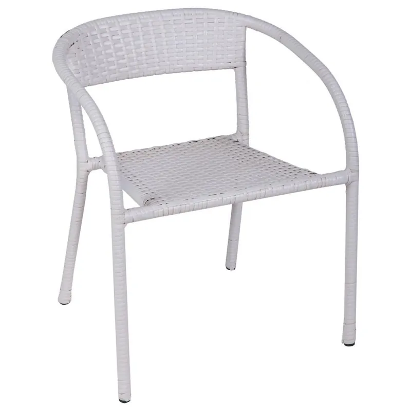 Silla infantil de rattán blanca 30x46x54h cm - Bebé
