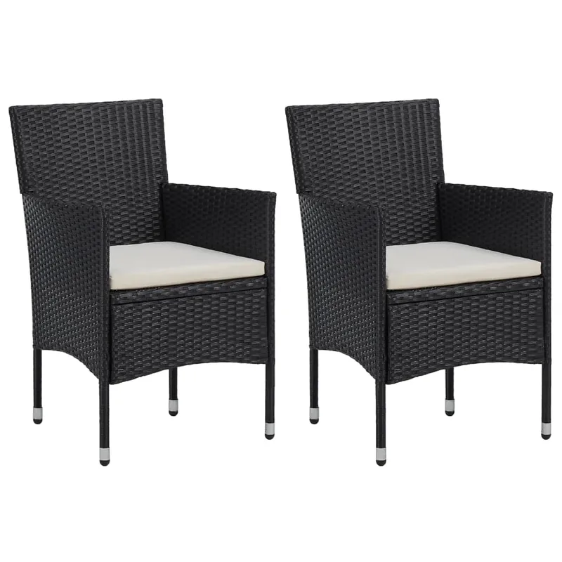 Sillas de comedor para jardin 2 unidades ratán sintético gris - Jardín