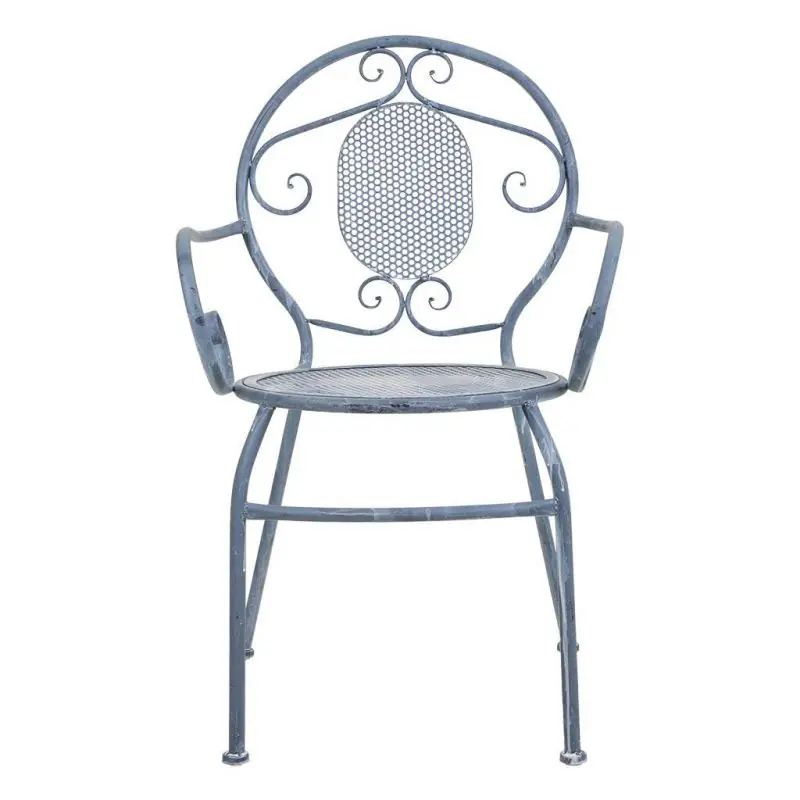 Sillón de forja gris 58x54x88l cm - Jardín