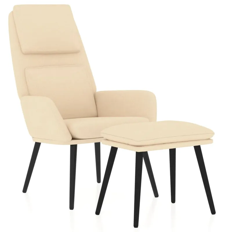 vidaXL Sillón de relax con taburete tela gris oscuro - Sofás sillones puffs