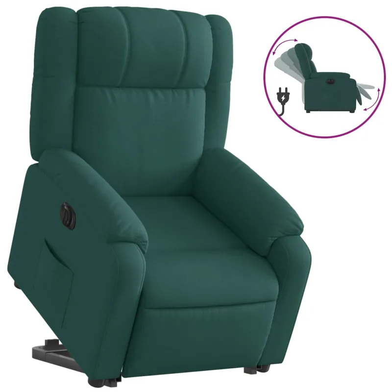 vidaXL Sillón eléctrico reclinable elevable de tela gris claro - Sofás sillones puffs