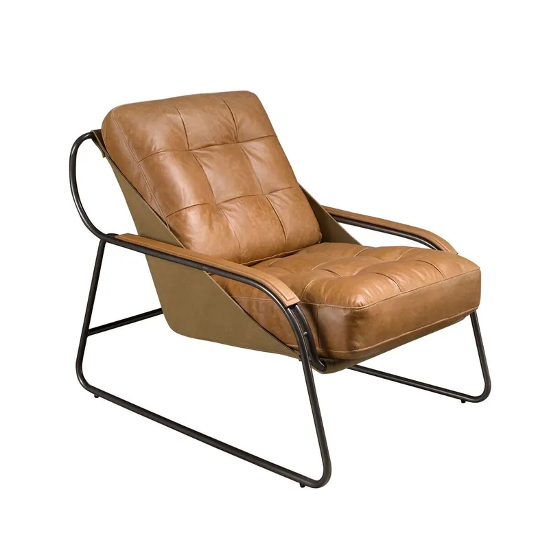 ANGEL CERDA Sillón piel marrón - Sofás sillones puffs