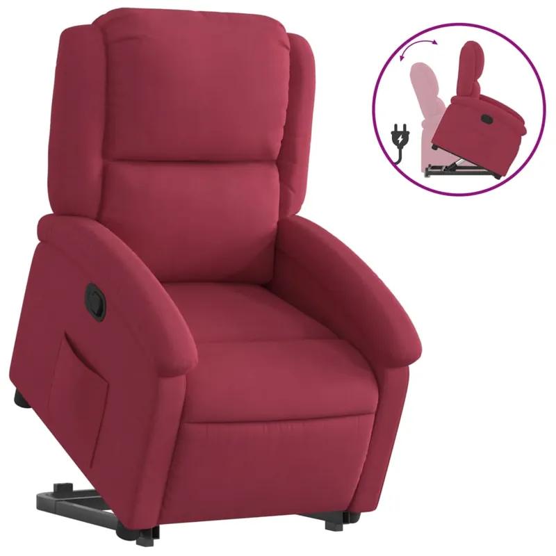 vidaXL Sillón reclinable elevable terciopelo gris oscuro - Sofás sillones puffs