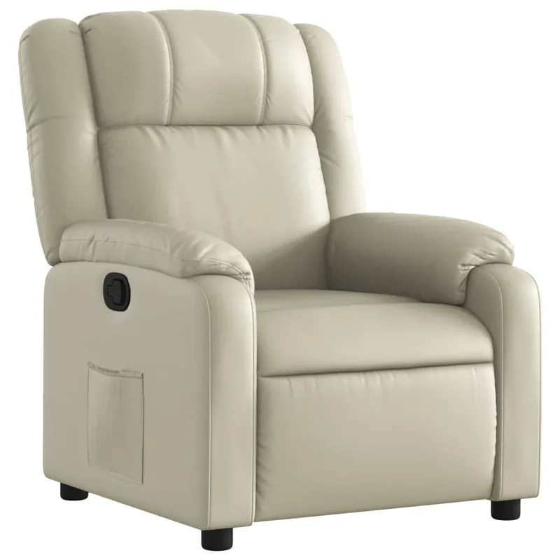 vidaXL Sillón reclinable de cuero sintético negro - Sofás sillones puffs
