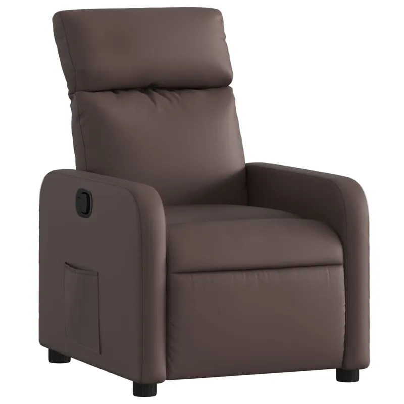 vidaXL Sillón reclinable de cuero sintético negro - Sofás sillones puffs
