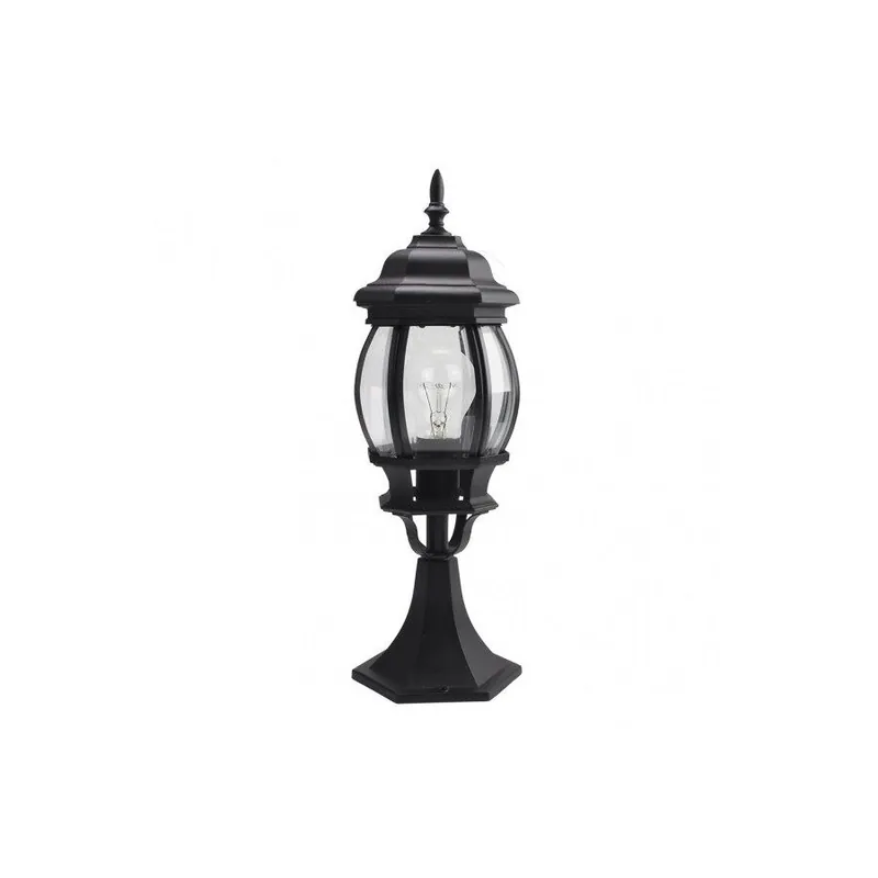 sobremuro jardin aluminio color negro serie caelum 16cm - Decoración