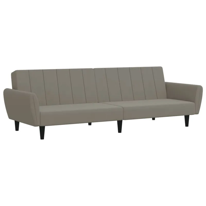 vidaXL Sofá cama de 2 plazas terciopelo gris claro - Sofás sillones puffs