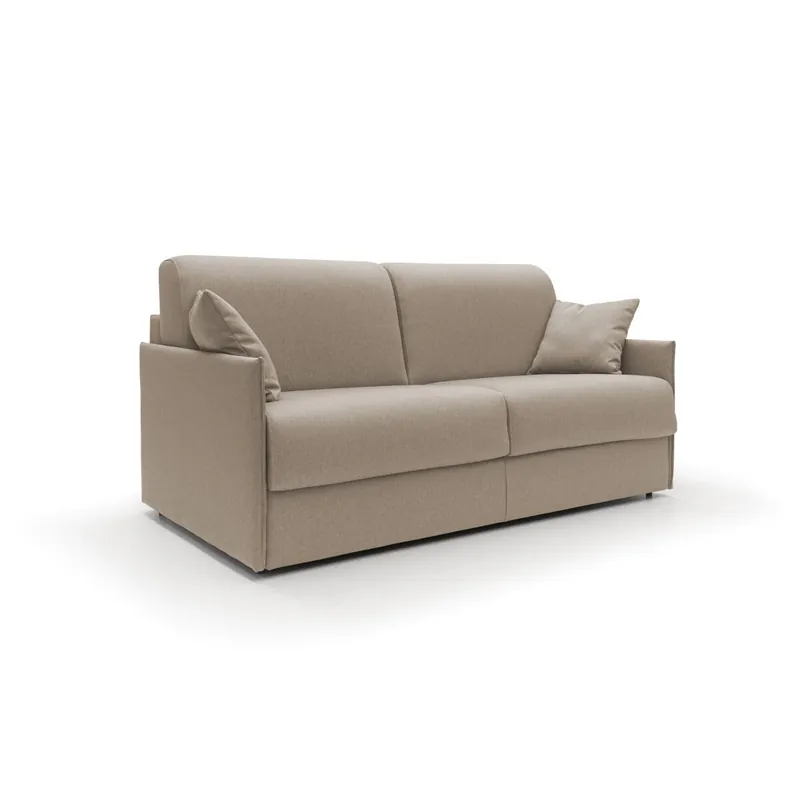 Evans Sofá cama convertible en tela impermeable 189 cm (mat. 160x197) Amarillo - Sofás sillones puffs