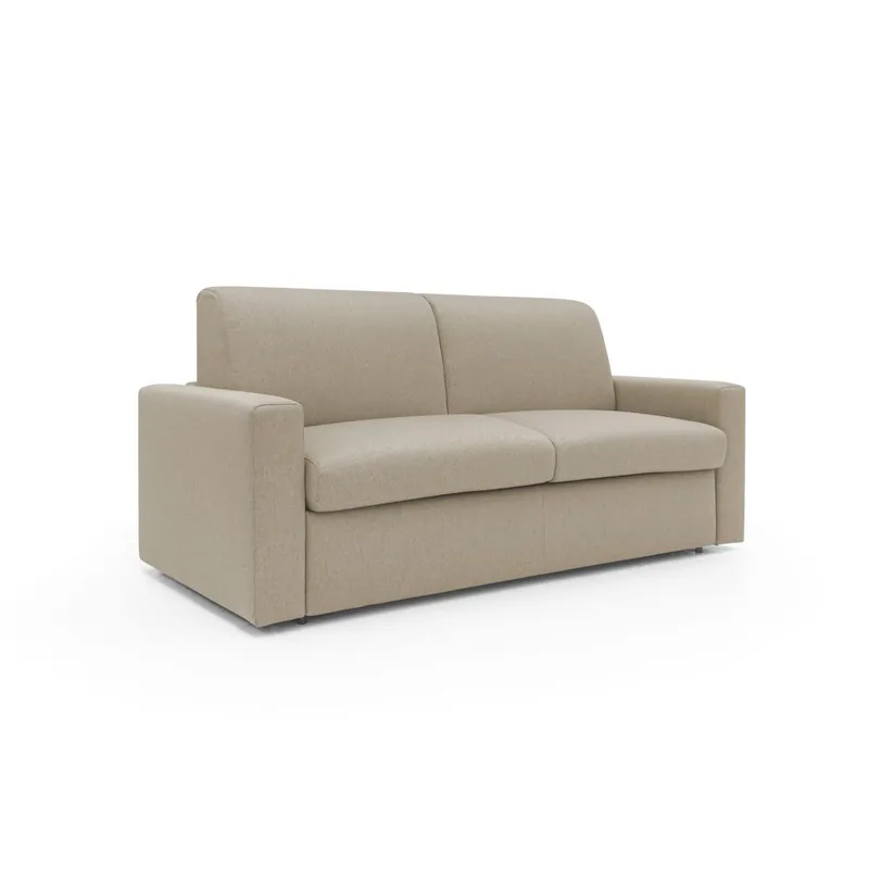 Kansas Sofá cama convertible H20 cm en tela impermeable 192 cm (mat. 140x197) Amarillo - Sofás sillones puffs