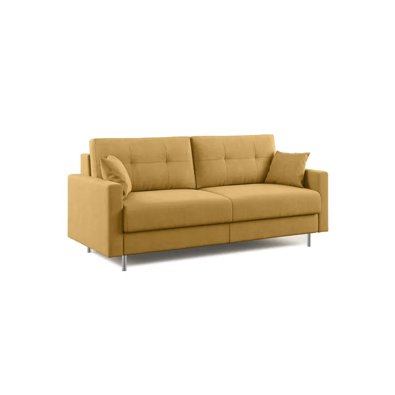 Megan Sofá convertible en microfibra extraíble 168 cm (mat. 120x197) Amarillo - Sofás sillones puffs