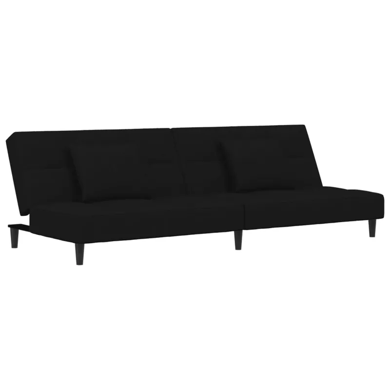vidaXL Sofá cama de 2 plazas con dos almohadas terciopelo rosa - Sofás sillones puffs