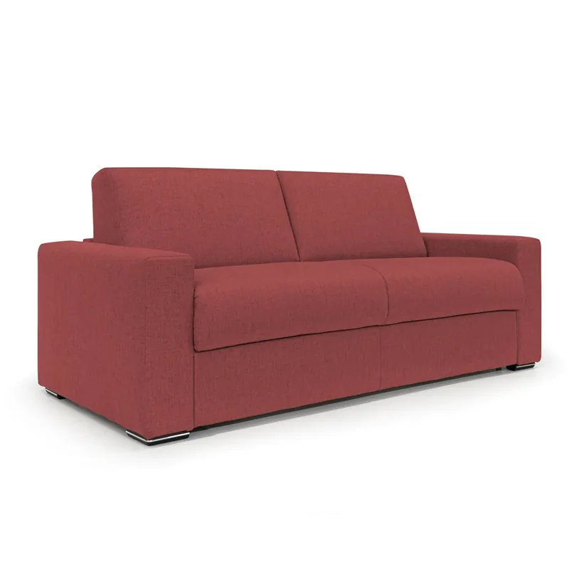 Nixon Sofá convertible con colchón H20 en tela impermeable 220 cm (mat. 160x197) Amarillo - Sofás sillones puffs