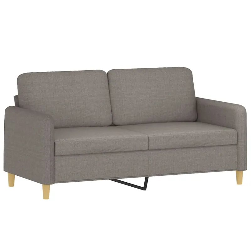 vidaXL Sofá de 2 plazas de tela amarillo claro 140 cm - Sofás sillones puffs