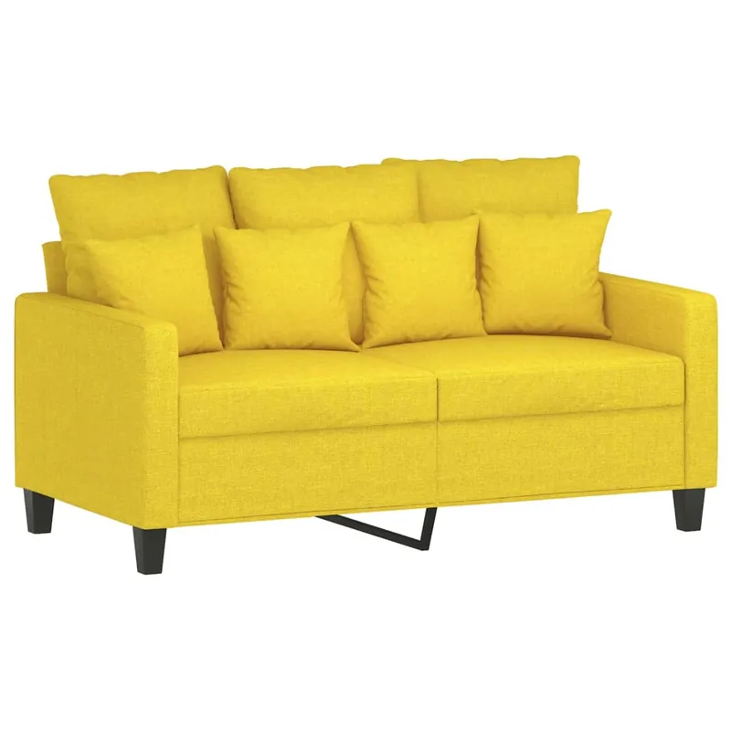 vidaXL Sofá de 2 plazas de tela color crema 120 cm - Sofás sillones puffs