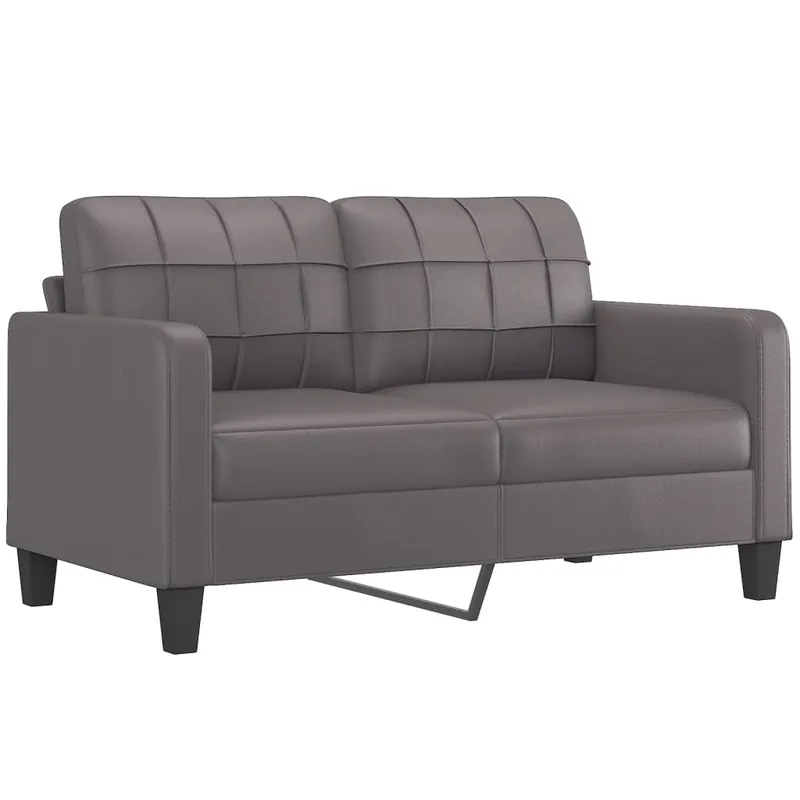 vidaXL Sofá de 2 plazas de cuero sintético rojo vino 140 cm - Sofás sillones puffs