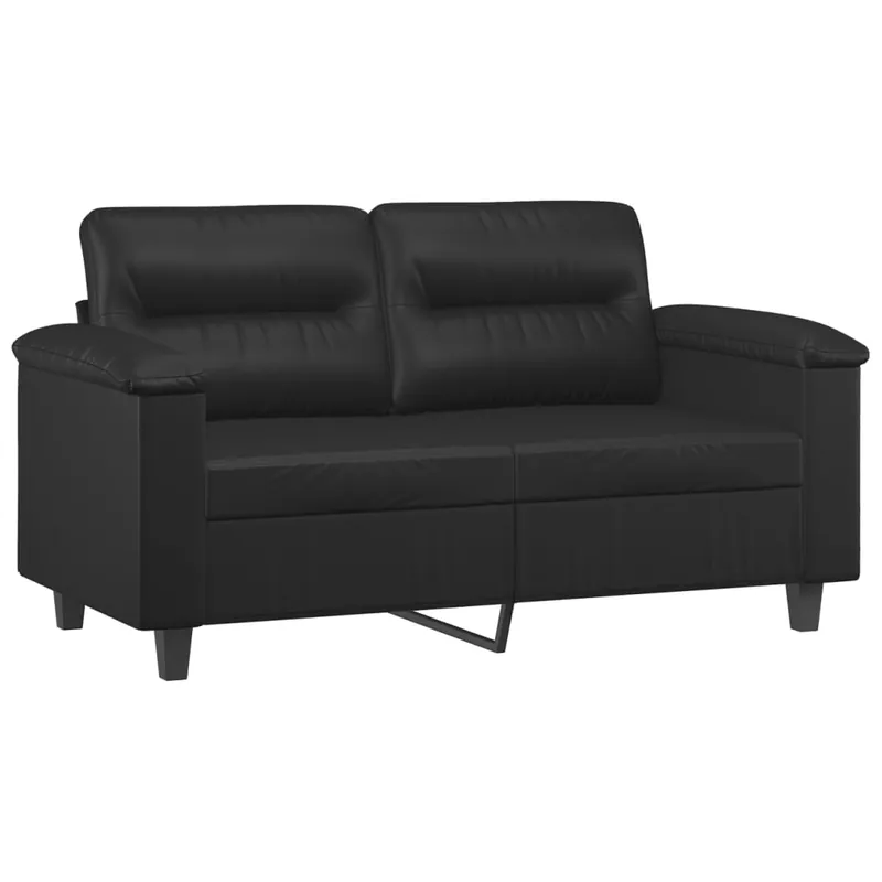 vidaXL Sofá de 2 plazas de cuero sintético gris 120 cm - Sofás sillones puffs
