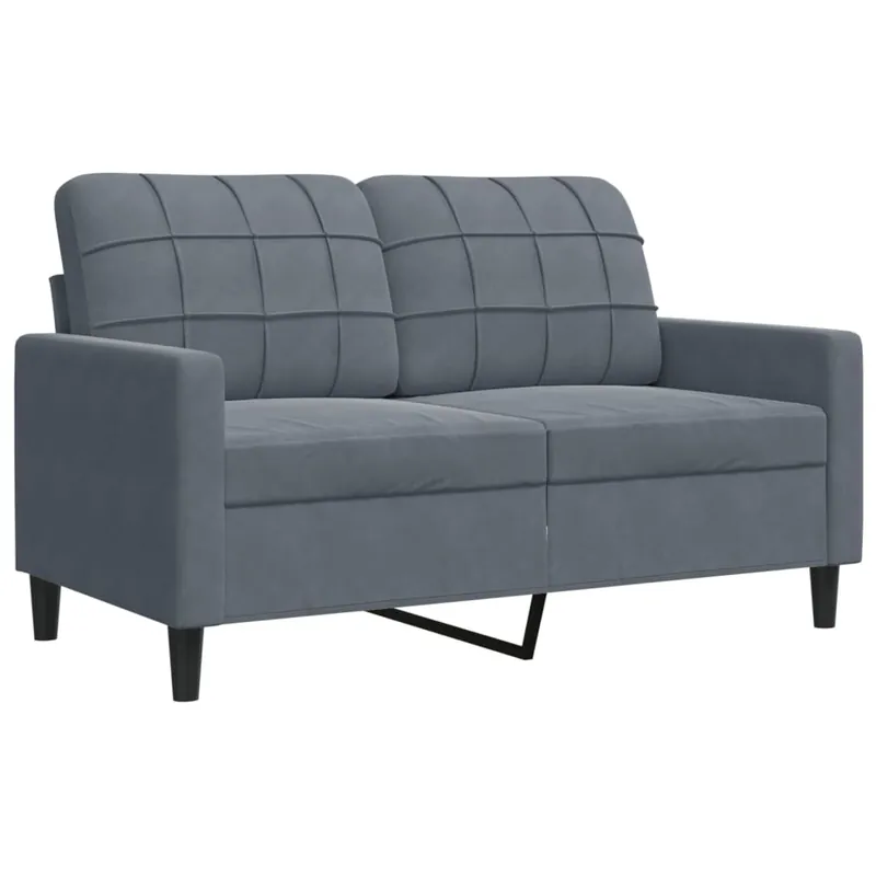 vidaXL Sofá de 2 plazas de terciopelo rojo tinto 120 cm - Sofás sillones puffs