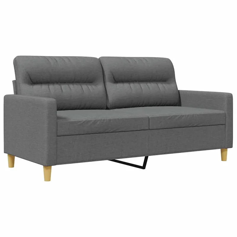 vidaXL Sofá de 2 plazas de tela amarillo claro 140 cm - Sofás sillones puffs