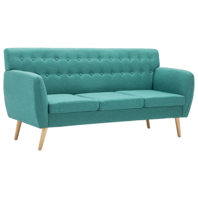 vidaXL Sofá de 3 plazas tapizado de tela azul 172x70x82 cm - Sofás sillones puffs