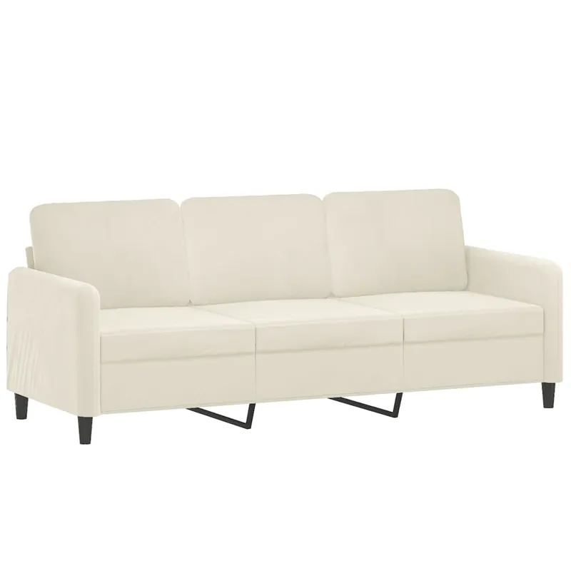 vidaXL Sofá de 3 plazas terciopelo amarillo 180 cm - Sofás sillones puffs