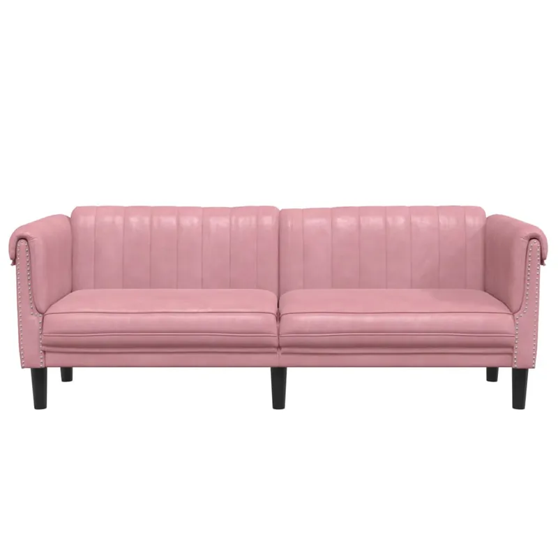 vidaXL Sofá de 3 plazas terciopelo gris claro - Sofás sillones puffs