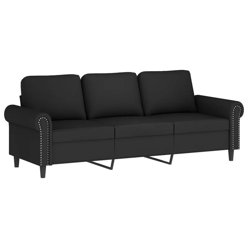 vidaXL Sofá de 3 plazas terciopelo gris claro 180 cm - Sofás sillones puffs