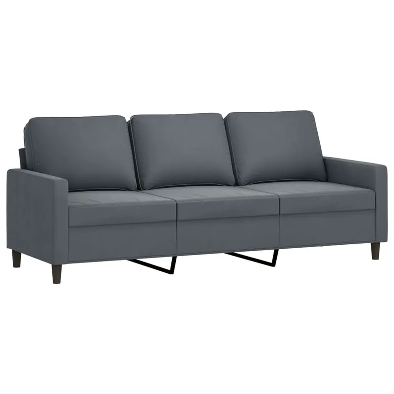 vidaXL Sofá de 3 plazas terciopelo amarillo 180 cm - Sofás sillones puffs