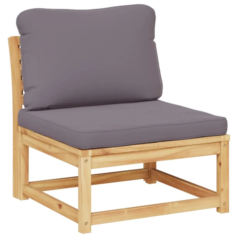 vidaXL Sofá de jardín con cojines madera maciza acacia - Sofás sillones puffs