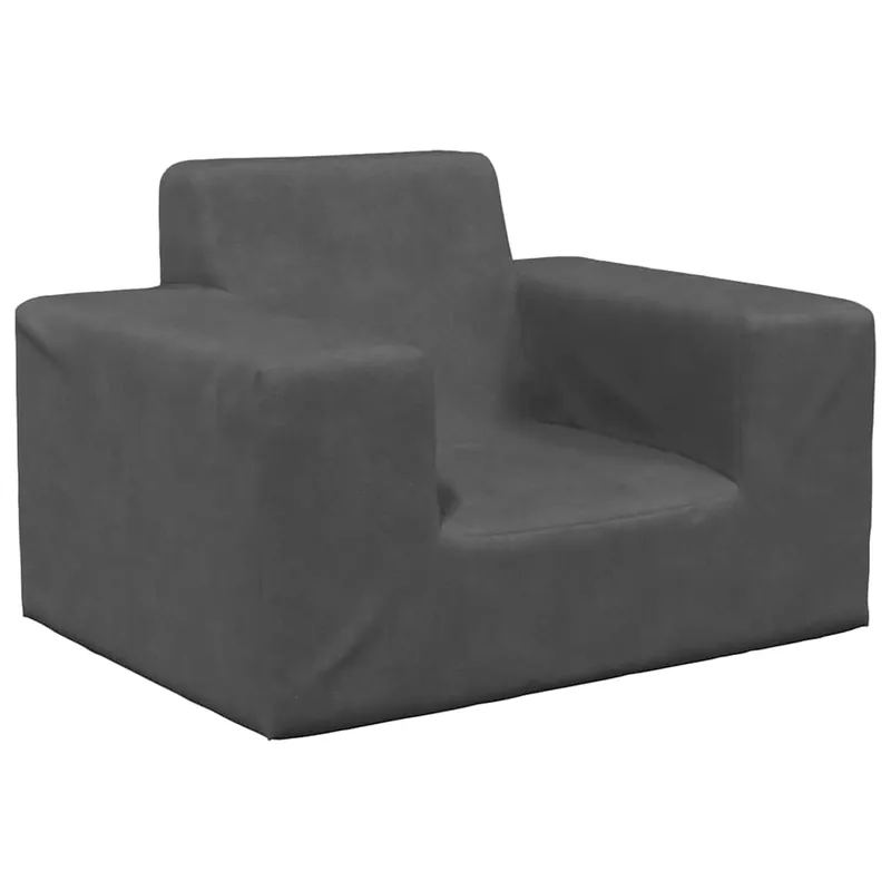 Sofá para niños - Sofá infantil felpa suave gris claro