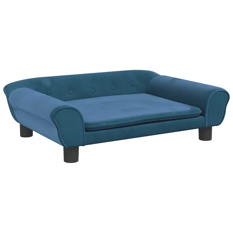 Sofá para niños - Sofá infantil de terciopelo azul 70x45x26 cm