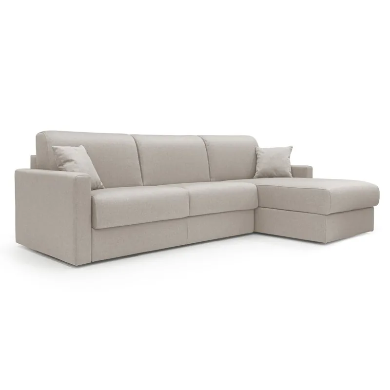 Chris Sofá esquinero de 5 plazas en tejido impermeable 288 cm Izquierdo (mat. 160x197) Amarillo - Sofás sillones puffs