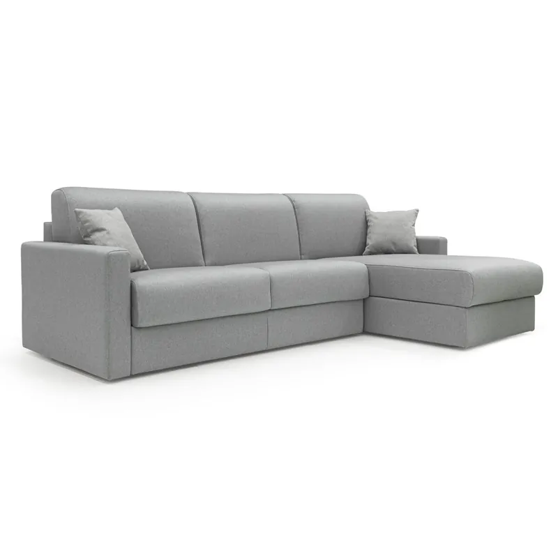 Chris Sofá esquinero de 5 plazas en tejido impermeable 288 cm Derecho (mat. 160x197) Amarillo - Sofás sillones puffs