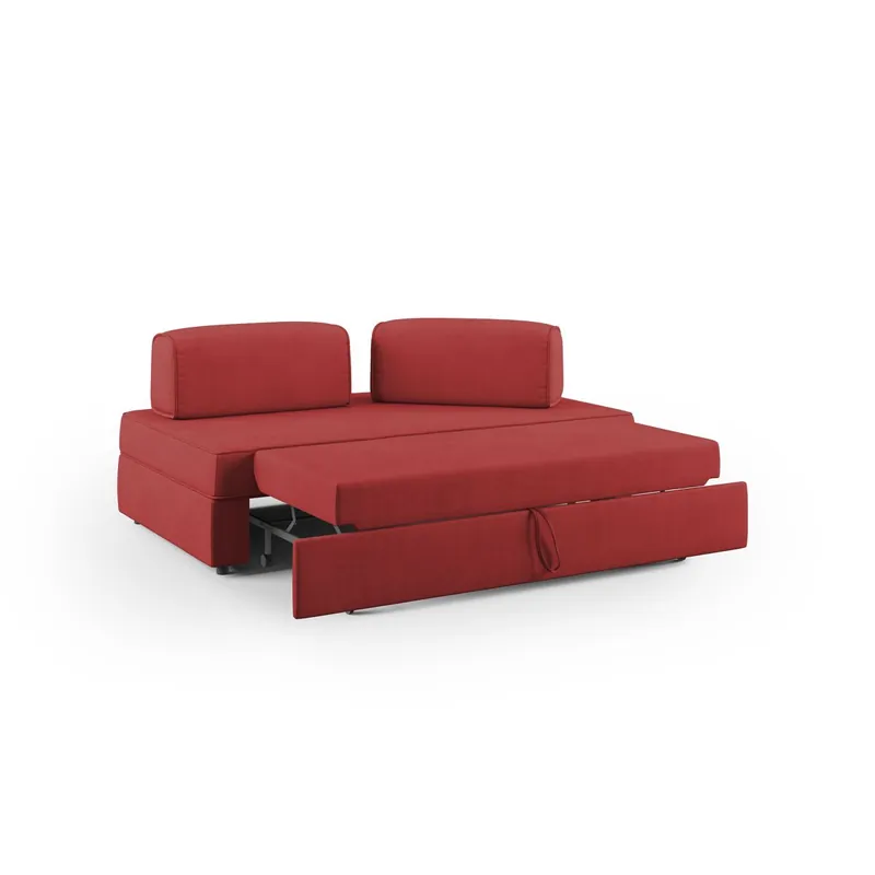 Liberty Sofá sin puff extraíble y respaldo desmontable en tela impermeable 180 cm Amarillo - Sofás sillones puffs