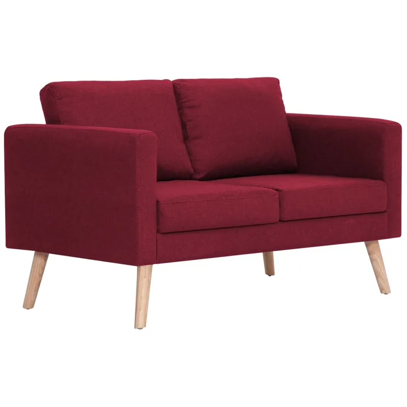 vidaXL Sofá de 2 plazas de tela gris oscuro - Sofás sillones puffs