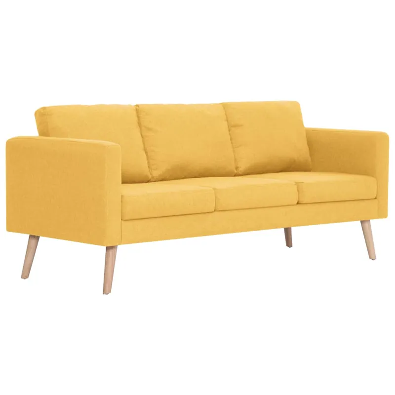 vidaXL Sofá de 3 plazas de tela gris claro - Sofás sillones puffs